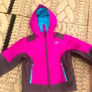 Toddler LL Bean winter coat and snow bibs size 3T